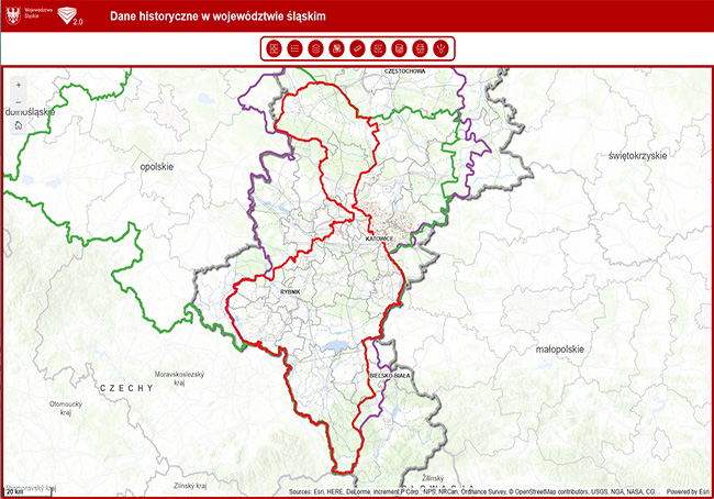 Dane historyczne w województwie śląskim
